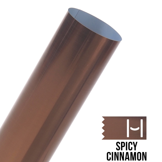 Picture of Happy Face Metallic Iron On Vinyl - Spicy Cinnamon Shine