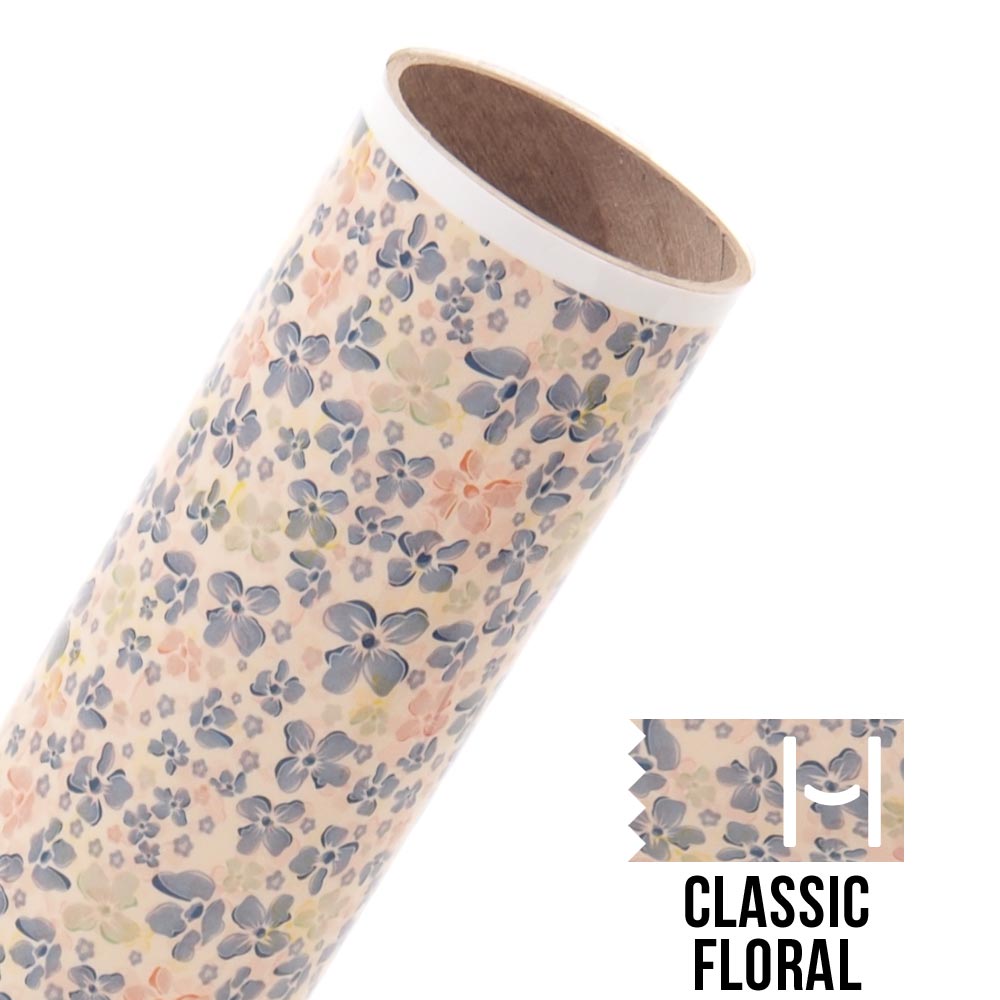 Happy Face Pattern Iron On Vinyl Classic Floral Happy Crafters Canada