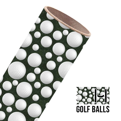 Picture of Happy Face Pattern Adhesive Vinyl - Golf Balls