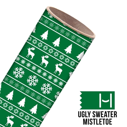 Picture of Happy Crafters Pattern Adhesive Vinyl - Ugly Sweater Mistletoe