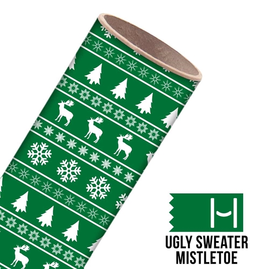 Picture of Happy Crafters Pattern Adhesive Vinyl - Ugly Sweater Mistletoe