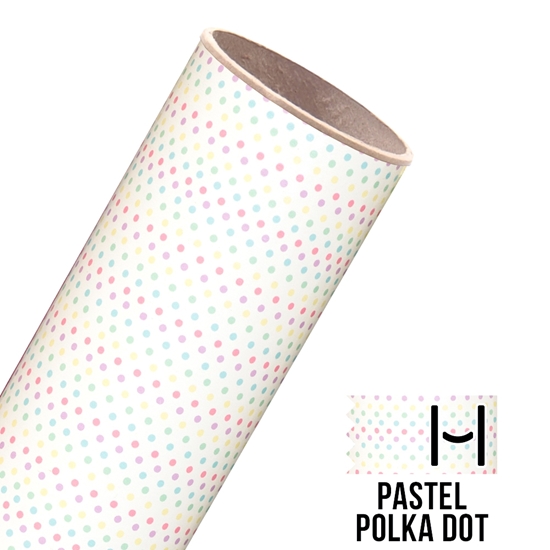Picture of Happy Face Pattern Adhesive Vinyl - Pastel Polka Dots