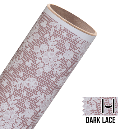 Picture of Happy Face Pattern Adhesive Vinyl - Dark Lace