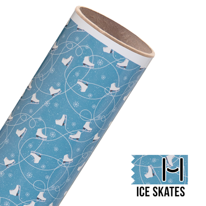 Picture of Happy Face Pattern Adhesive Vinyl - Ice Skates