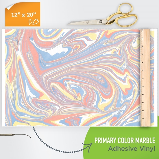 Picture of Happy Crafters Pattern Adhesive Vinyl - Primary Colour Marble