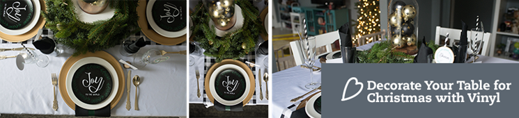 Decorating Your Table for Christmas with Vinyl