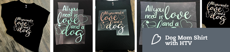 Apply HTV to a Dolman Tee | Dog Mom Shirt