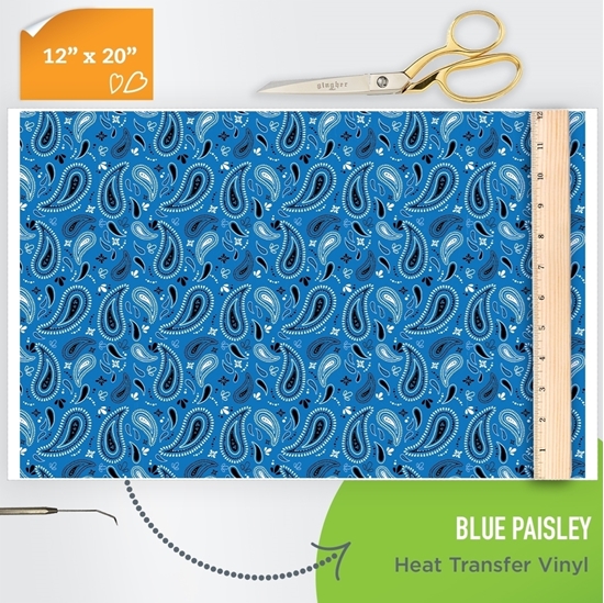 blue bandana htv pattern