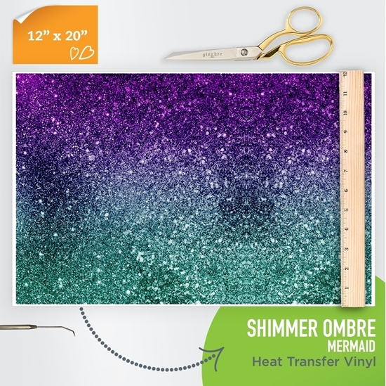 Picture of Happy Crafters Pattern HTV - Shimmer Ombre - Mermaid