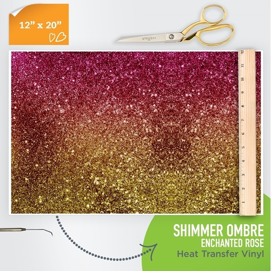 Picture of Happy Crafters Pattern HTV - Shimmer Ombre - Enchanted Rose