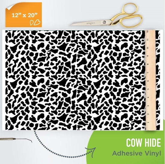 Picture of Happy Face Pattern Adhesive Vinyl - Cow Hide