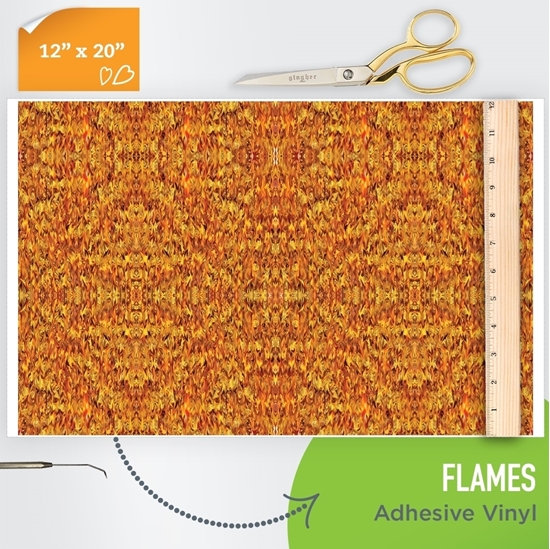 Picture of Happy Face Pattern Adhesive Vinyl - Flame