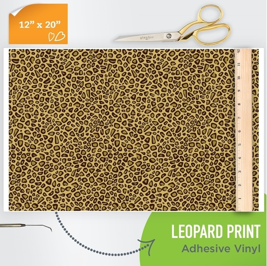 Picture of Happy Face Pattern Adhesive Vinyl - Leopard Print