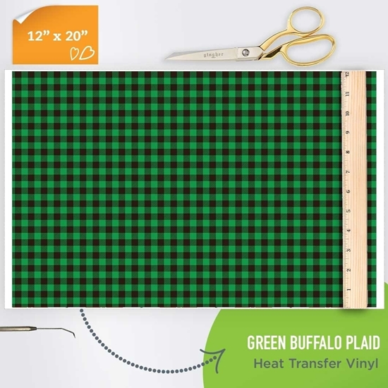 Picture of Happy Crafters Pattern HTV - Green Buffalo Plaid 