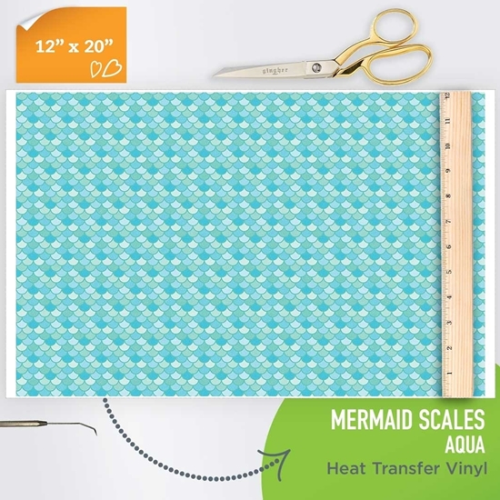 Picture of Happy Crafters Pattern HTV - Aqua Mermaid Scales