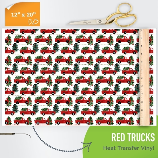 Picture of Happy Crafters Pattern HTV - Red Trucks