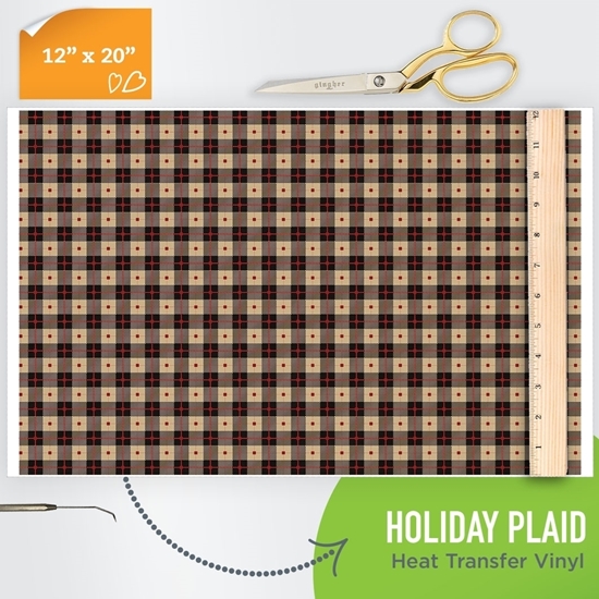 Picture of Happy Crafters Pattern HTV - Holiday Plaid