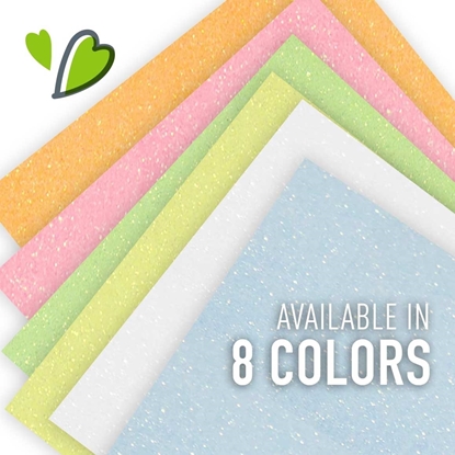 Picture of Siser® Glitter Heat Transfer Vinyl Sheets - Neon & White