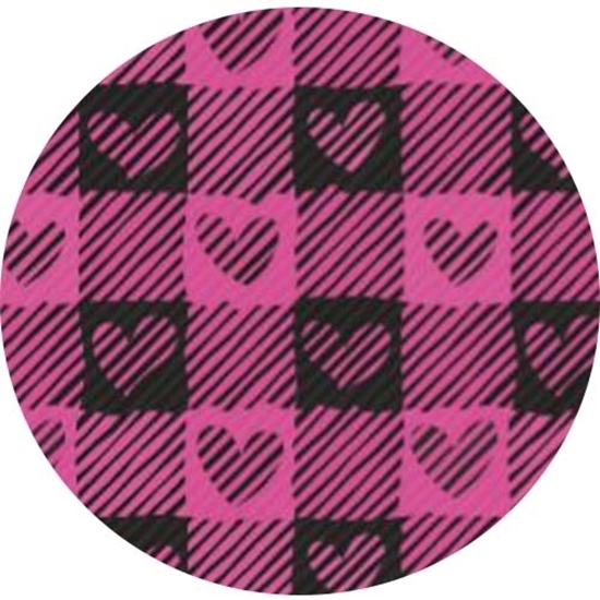 Picture of Happy Crafters Pattern HTV - Valentine Pink Plaid Hearts
