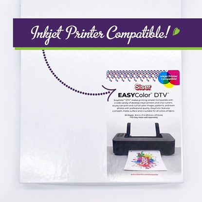 Siser Easycolor DTV 10 Sheet Pack, Printable Inkjet Vinyl, Inkjet